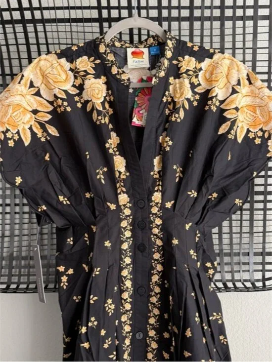 Farm Rio Anthropologie printed midi dress - Picture 5 of 8